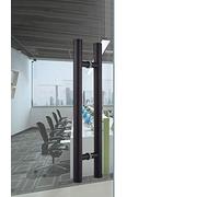 Tube Type Stainless Steel Black Glass Door Handle, Commercial Sliding Door Handles, Length 600/800/1200Mm(Black-800 * 600Mm)