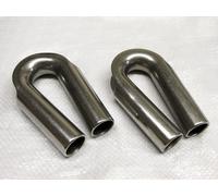 Tube Wire Rope Thimbles Stainless Steel x2 20MM (Sheave Tubular Protector 3/4 Inch)