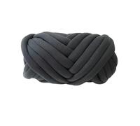 Tube Yarn 1Kg Thick Bulky Chunky Yarn For Hand Knitting Soft Cotton Diy Roving Yarn For Blanket Handbag-1Kg Dark Gray