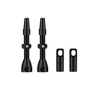 FOMTOR Tubeless Presta Valve Stem, Aluminum Alloy Stems with Value Core Remover Tool and Valve Stem Caps Fit Most Bicycle Tubeless Rims (Black, 40MM, Pair)