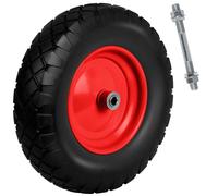 Tubeless wheelbarrow wheel 4.00-8 black and red Humberg