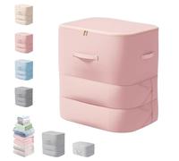 Tubescream Space Zip,2025 Ultra Space Saving Self Compression Organizer,Large Capacity Storage Bags with Zipper,Portable Foldable Cloth Storage Bag for Home,Travel(Pink,XL)