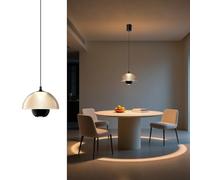 Tubicen Black Pendant Light Height Adjustable 10W LED Hanging Light Gesture Control Hand Sensor 2700K-5000K Nordic Flowerpot Modern Pendant Lighting for Kitchen Island Dining Room Bedroom
