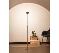 Tubicen Gold Floor Lamp, Flexible Up and Down Rotateble 150 Degree, 3-Stage Touch Dimmable LED Corner Floor Lamp for Bedroom, Adjustable Heights, Modern Standing Lamp for Reading, Sewing, Crafting