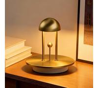 Tubicen Rechargeable Night Light Brass Battery Operated LED Cordless Small Bedside Table Lamp Rechargeable 4-Level Touch Dimmable USB Desk Night Lamp for Living Room Bedroom Dining Room Cafe Decor