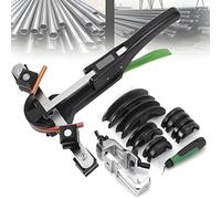Tubing Bender Kit, HVAC Pipe Bender Tool Set with Reverse Bend, Ratchet Pipe Bender for 90° Bends in Brass, Aluminum, Thin Steel Tubes 1/4"-7/8" with 7 Molds