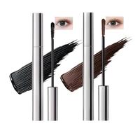Tubing Mascara Set, Black and Brown, Lengthening and Curling, 2-Pack | Slim silver-coloured tubes, integrated bristled applicator wands, for understated daytime or more defined evening eye looks