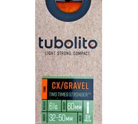 Tubolito Tubo cx/gravel Presta Valve,Orange,700 x 30-47mm, 60mm