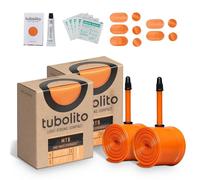 Tubolito Tubo-MTB 26" and 27.5"/29" x 1.8-2.5 Inch, 42mm Presta Valve Tube | Light, Strong & Compact | 2X Puncture Protection | Standard & Plus Size Tires