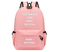 Tuboshu Personalized School Bag Custom Logo Backpack Back To School Gift Name Pattern Printed Bookbag for Kindergarten Primary Middle School 8,42 * 28 * 11cm