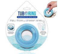 TUBRING The Ultimate Tub Drain Protector Hair Catcher/Strainer/Snare (Aqua)