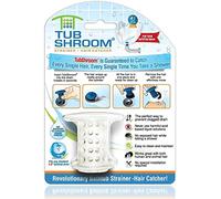 TubShroom Revolutionary Tub Drain Protector Hair Catcher, Strainer, Snare, Silicone, White, Standard