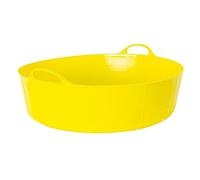 Tubtrugs Red Gorilla Yellow 35 Litre Large Shallow Flexible 2-Handled Recycled Tub Dog Pool Bath Weather Resistant Multi Purpose for DIY Builders Gardening
