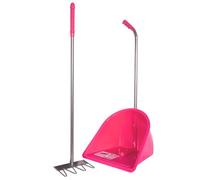 Tubtrugs Tidee Manure Scoop - Pink, clear | Horse Manure Shovel Scoop, Multi Purpose Large Lightweight Dustpan, For Paddock Stable Horsebox Equestrian