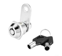 Tubular Cam Lock 16-30mm Zinc Alloy Cabinet Door Lock with 2 Keys for Desk Drawer Mailbox Toolbox Secure Storage Furniture Fitting Silver Finish(20mm)