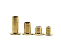 Tubular Copper Hollow Rivets Double-Sided PCB Gold M0.9-M6 Pack of 10 pcs(2.5mm,2mm 100pcs)