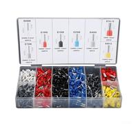 Tubular Crimp Terminal Kit 1200pcs with Insulated Wire End Sleeves for Electrical Connections Suitable for Automotive, Household and Machine Wiring