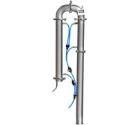 Tubular Distillation Tower, Distilling Equipment, Small Stainless Steel Reflux Distilling Column, Home Brewing Distiller Tower(No Mirror,Bottom 1.5 inch)