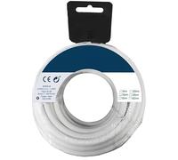 Tubular Hose Reel 15M, White Coil Wire, Electrical Cable for Large appliances, Cable Section 3 x 2.5 mm