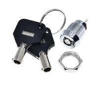 Tubular Key Elevator Lock Switch with 2 Keys Double Side Pull Out Type 1Pcs(12mm)