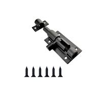 Tubular Latches,Sliding Door Lock,2 Pcs Door Lock Barrel Aluminum Alloy Latch for Home Hardware Gate Safety Bolt Tower Window Catch for Bathroom Bedroom(Black,S)