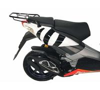 Tubular luggage rack black for Aprilia SR 50. WWW (1997-2004)