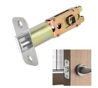 Tubular Mortice Latch 60-70mm Adjustable Door Latch Tubular for Internal Door Fireproof Brass Interior Lever Doors Handle Latches Radius Spring Latches