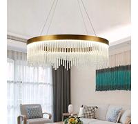 Tubular Pendant Chaner Contemporary Glass LED d Hanging Light Fixture Art Deco Pendant Light for Dining Room Bedroom Livingroom Restaurant - Warm Light, 16" Wide (16" Wide Warm Light)