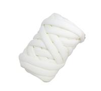 Tubular Thread for Arm Knitting DIY, 1kg Ultra Thick Core Cotton Yarn DIY Hand Woven Soft Anti-Collision Children's Cushion Pet Nest Straight Hair(White)