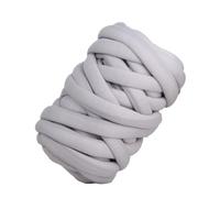 Tubular Thread for Arm Knitting DIY, 1kg Ultra Thick Core Cotton Yarn DIY Hand Woven Soft Anti-Collision Children's Cushion Pet Nest Straight Hair(Grey)