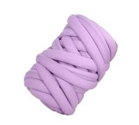 Tubular Thread for Arm Knitting DIY, 1kg Ultra Thick Core Cotton Yarn DIY Hand Woven Soft Anti-Collision Children's Cushion Pet Nest Straight Hair(Light Purple)
