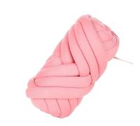 Tubular Thread for Arm Knitting DIY, 500g/1kg Thick Chunky Yarn Cored Cotton Wool Tube Crochet for DIY Blanket Hat Bulky Arm Roving Hand Knitting Spin(Pi red 500G)