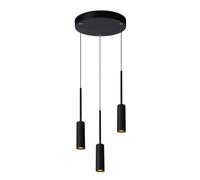 'TUBULE' Non Dimmable Stylish Indoor Modern LED Cluster Pendant Light Lucide Black One Size