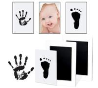 Tubuui 2-Pack Baby Footprint Kits,Inkless Hand and Footprint Kit,Clean Touch Baby Handprints and Footprints Kits,No Mess Ink Pad for Baby Hand and Footprints,Baby Shower Gifts for New Moms