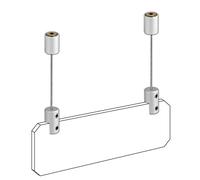 TUBYIC Ceiling Sign Hanger, Solid Aluminum Picture Hanging Hardware for Hanging Acrylic /Picture/Sign Board/Frame, 2 Pack, Silver