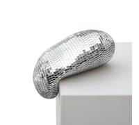 TUCAI Melted Disco Ball Decor, Mirror Ball Home Decor, Aesthetic Room Decor with Funky & Unique Style, Maximalist Decor for Office, Bedroom,Modern Home Decor Living Room (Silver, Medium)