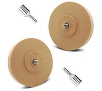 Tucana Rubber Eraser Wheel, Decal and Adhesive Remover Tool, Remove Pinstripes, Stickers and Graphics on Car, RVs, Boat and Trucks 4-inches Diameter, 1 Inch Thick with Drill Adapter (Pack of 2)