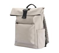 Tucano, Gommo Rolltop Laptop Backpack for MacBook Pro 13" and 14" Laptop in Rubberized Material, Work Backpack for Men and Women with Roll Closure, Padded Pocket and Trolley Strap, grey, Medio