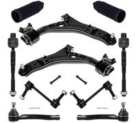 TUCAREST 10Pc Suspension Kit Fit For 2007-2014 Fo-rd Edge /07-15 Li-ncoln MKX, 2 Front Lower Control Arm w/Ball Joint + 4 Outer Inner Tie Rod + 2 Sway Bar + Boots [# K620486 K750159 EV800576 ES800473]