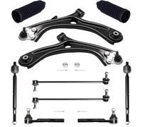 TUCAREST 10Pcs Suspension Kit Fit For 2016-2022 Ho-nda HR-V, Front Lower Control Arm w/Ball Joint + Outer Inner Tie Rod + Sway Bar + Boots [# K623315 K623316 EV801305 ES801388 K750846 K750847]