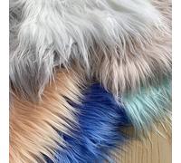 Tuccbay Long Pile Luxury Soft Faux Fur Fabric 45x25cm For DIY Craft Luxury Shag Fur Fabric For Sewing Gnomes Hair Props Costume Dwarf Fur Suit Camera Floor Decoration(Color:1 white)