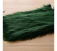 Tuccbay Luxury Shag Faux Fur Fabric 170x50cm Fake Long Pile Fur Fabric For Craft Sewing Props Costumes Decoration Beard Animal Hair Diy Props Backdrops Cosplay(Color:9 dark gray)