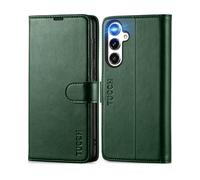 TUCCH Case for Galaxy S23 FE (6.4") 2023, Magnetic PU Leather Wallet Kickstand Folio Cover with [Shockproof Protective TPU][RFID Blocking][Card Holders]Compatible with Galaxy S23FE 5G, Midnight Green
