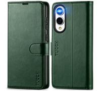TUCCH Case for Galaxy S25 Edge (6.7") 5G 2025, Magnetic PU Leather Wallet Case with[Shockproof TPU][Kickstand][RFID Blocking][Card Holders] Flip Cover Compatible with Galaxy S25 Edge, Midnight Green