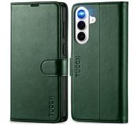 TUCCH Case for Galaxy S26+ Plus (6.7") 5G 2026, Magnetic PU Leather Wallet Case with[Shockproof TPU][Kickstand][RFID Blocking][Card Holder] Flip Cover Compatible with Galaxy S26 Plus, Midnight Green