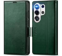 TUCCH Case for Galaxy S26 Ultra (6.9") 5G 2026, Magnetic PU Leather Wallet Case with[Shockproof TPU][Kickstand][RFID Blocking][Card Holder]Folio Cover Compatible with Galaxy S26 Ultra, Midnight Green