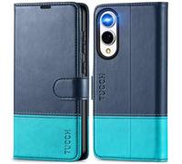 TUCCH Wallet Case for Galaxy S25 Edge (6.7") 2025 5G, Magnetic PU Leather Folding Flip Stand Cover with[RFID Blocking][Card Holders][Shockproof TPU] Compatible with Galaxy S25 Edge, Blue & Lake Blue