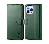 TUCCH Wallet Case for iPhone 13 Pro Max (6.7") 2021 5G, Magnetic PU Leather Stand Flip Folio Case with[RFID Blocking][Credit Card Slot][Shockproof TPU]Compatible with iPhone 13 Pro Max, Midnight Green