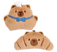 TUCEWP 2Pcs Cute Capybara Brooch Pins Plush Capybara Bag Pins for Women Lovely Animal Badges Pin Kawaii Backpack Lapel Pins Accessories for Hoodies Scarf Sweater Hats Coats Christmas Birthday Gifts