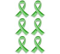 TUCEWP 6Pcs Awareness Enamel Ribbon Lapel Pins Ribbon Brooch Pin for Charity Events Survivor Campaign Party Favors Supplies
